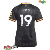 Camiseta Aston Villa Ibrahim Mbaye #19 Visitante Equipación para mujer 2026-27 manga corta